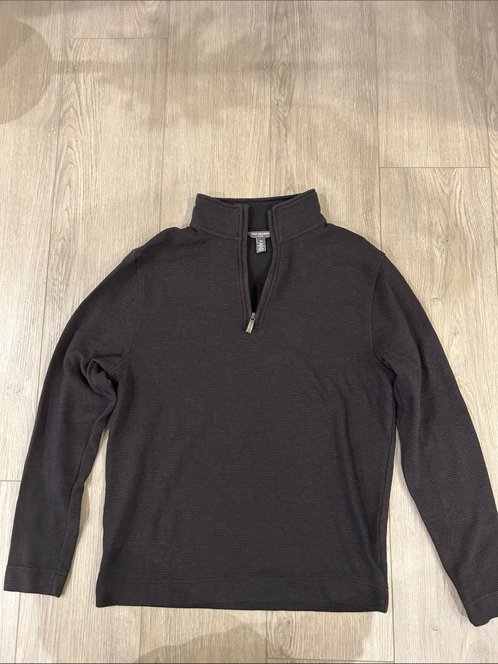Van Heusen Men's Zip-Neck Sweater - Black